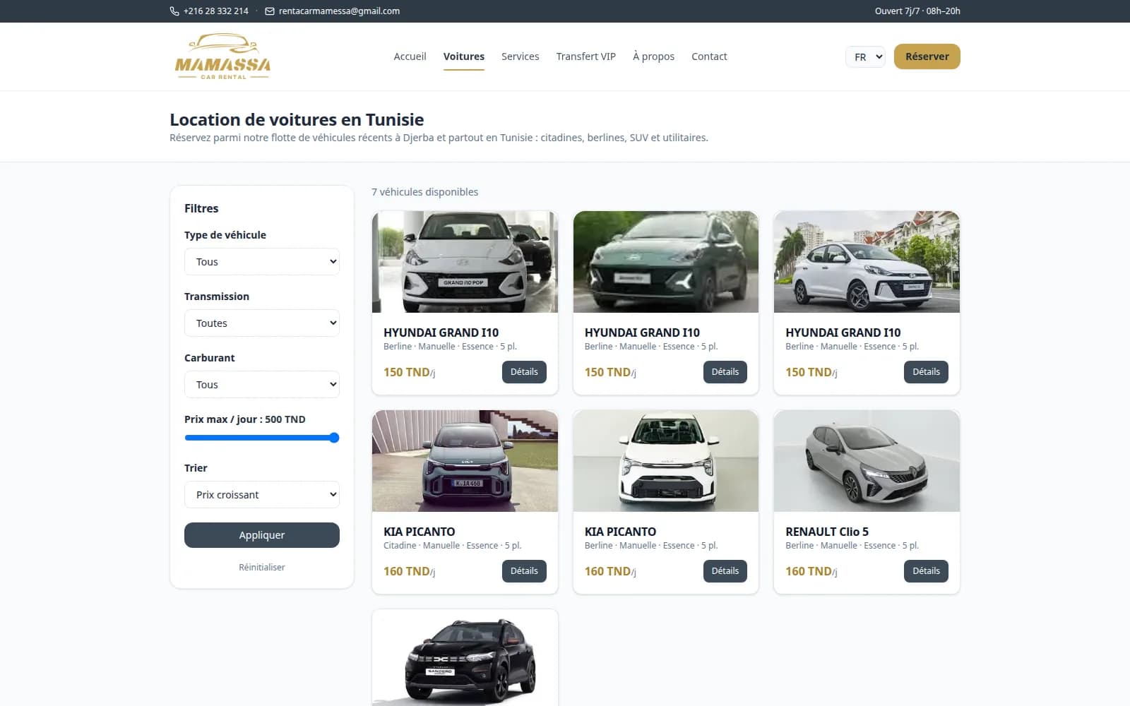Mamassa Car — Catalogue des voitures