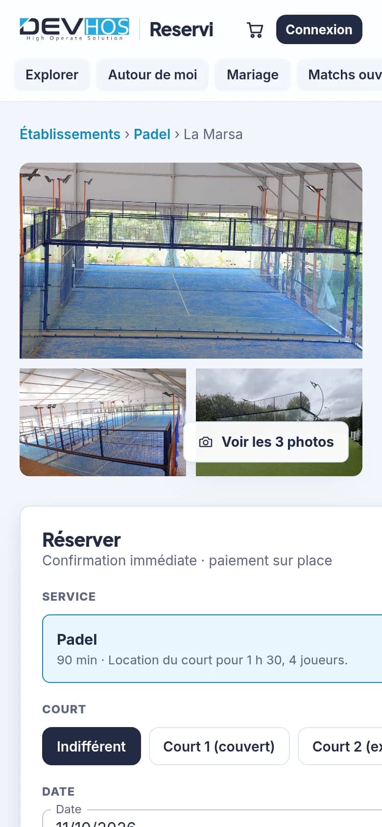 Reservi — Réservation sur mobile